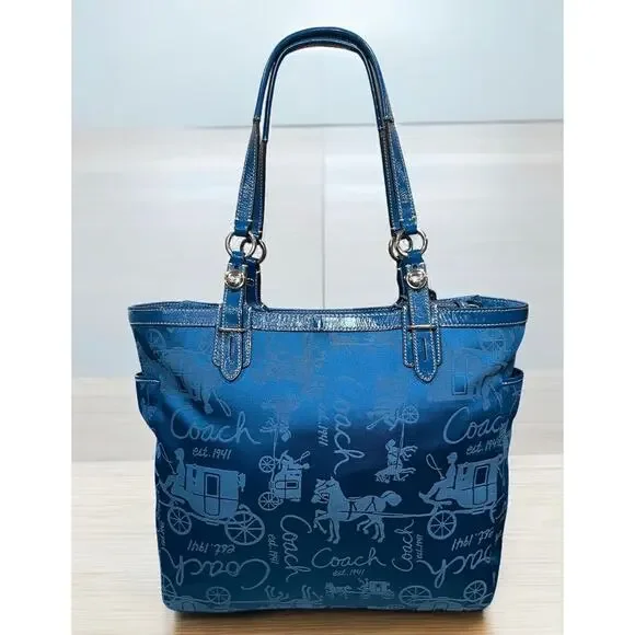 Y2K Coach F15157 Gallery Horse & Carriage Tote & Turnlock Checkbook Wallet - Picture 3 of 16